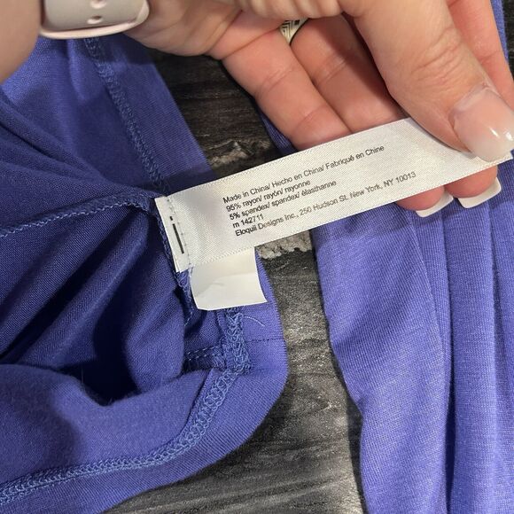 Eloquii Womens Long Sleeve Top 14 Turtleneck Purple Stretchy Basic Winter Wear - Picture 4 of 9